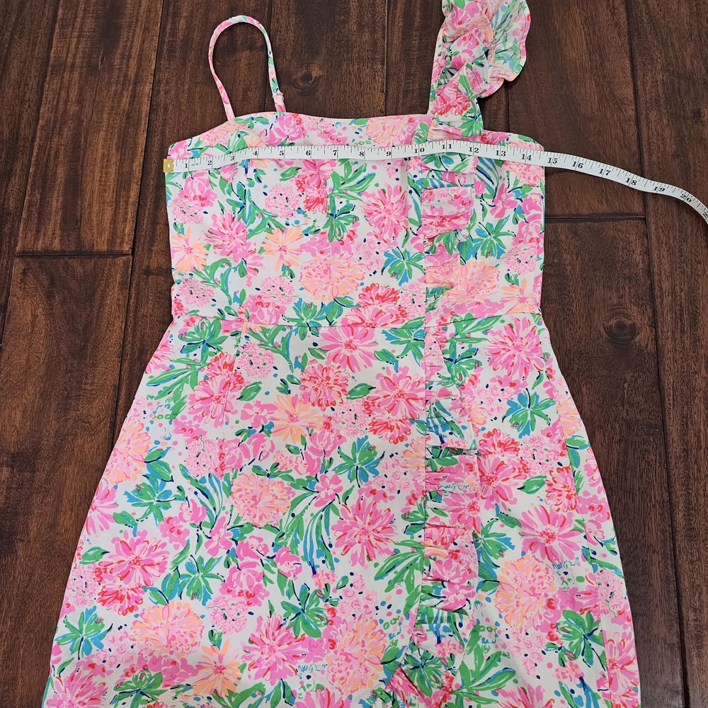 Lilly Pulitzer Maetha Romper That's What I Heard Floral Print Size 00